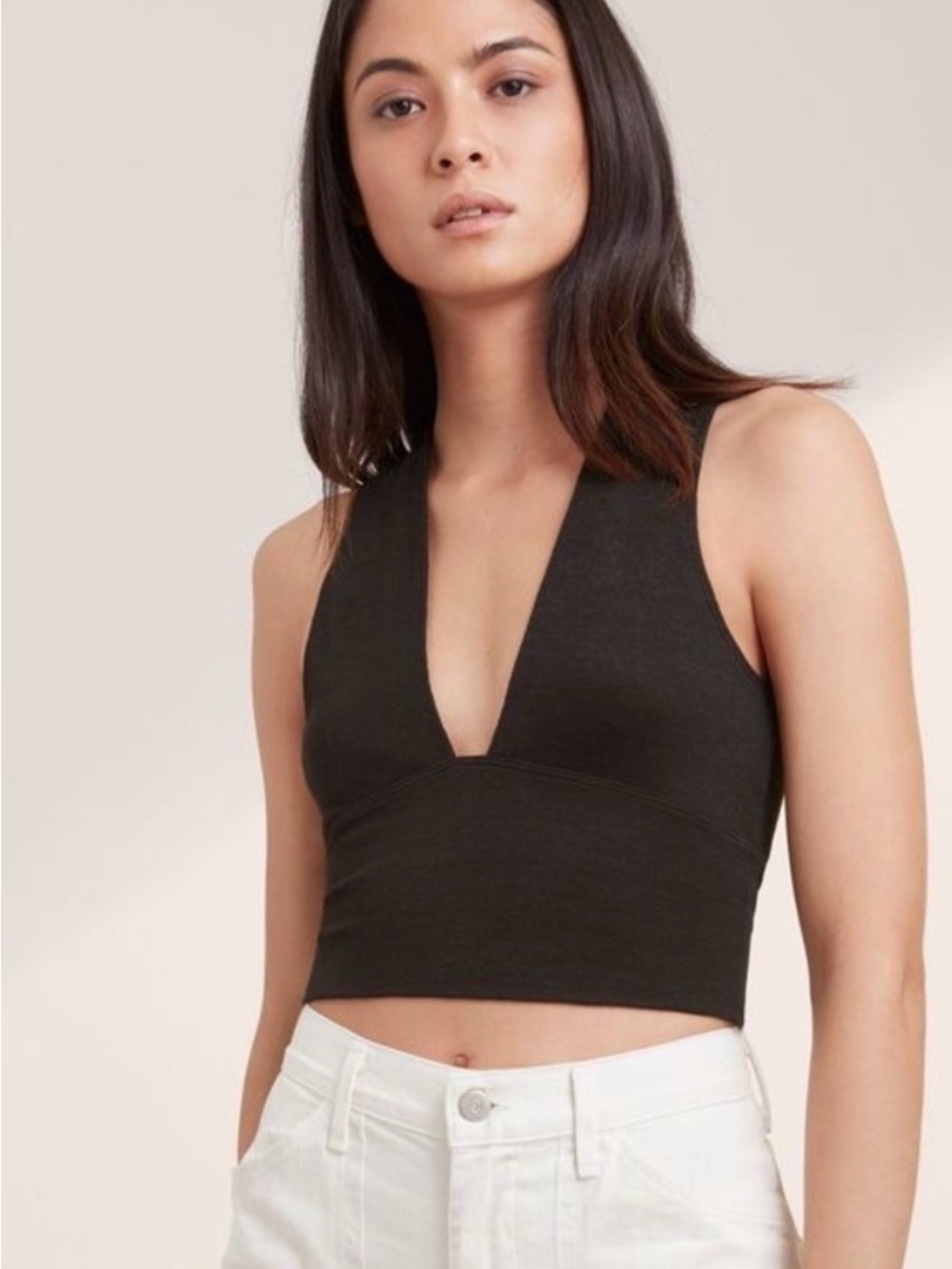 V-Neck Cropped Top
